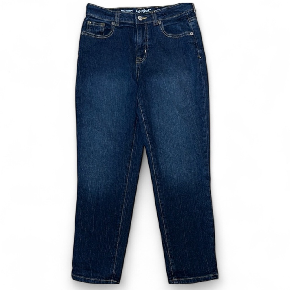 Cat & Jack Dark Blue Girl’s Jeans 14 Ankle Straight